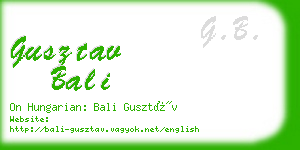 gusztav bali business card